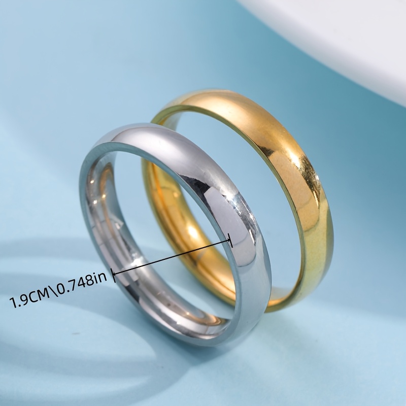 Couple's Two-Tone Stainless Steel Matching Rings